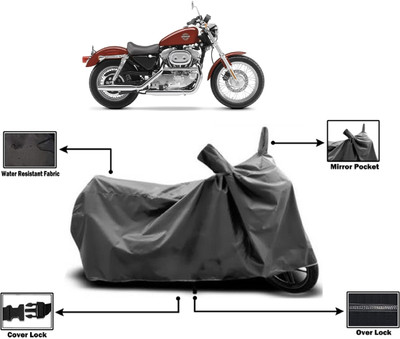 Amexride Two Wheeler Cover for Harley Davidson(XL 883, Grey)