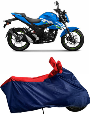 Autofly Waterproof Two Wheeler Cover for Suzuki(Gixxer, Blue, Red)