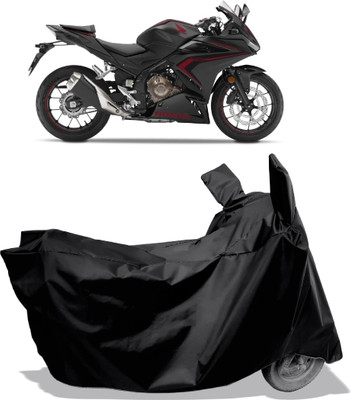 Amexride Two Wheeler Cover for Honda(CBR500R BS6, Black)