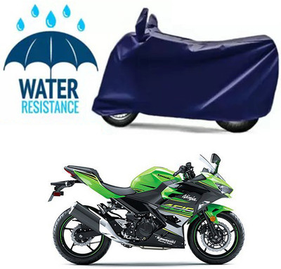 Furious3D Two Wheeler Cover for Kawasaki(Ninja 400, Blue)