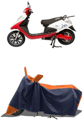 SUGASHRI Waterproof Two Wheeler Cover for Ampere(V 48, Orange, Blue)