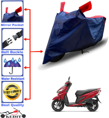 KEDIT Two Wheeler Cover for Honda(Grazia BS6, Red, Blue)