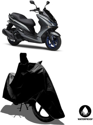 Amexride Waterproof Two Wheeler Cover for Yamaha(Majesty S 155 maxi BS6, Black)