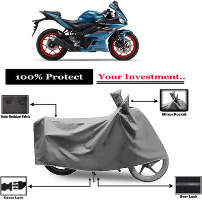 Amexride Two Wheeler Cover for Yamaha(YZF R3, Grey)
