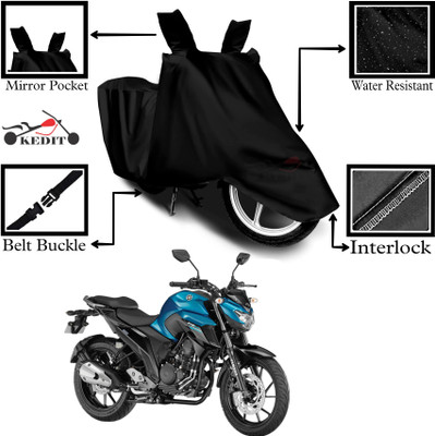 KEDIT Two Wheeler Cover for Yamaha(FZ S V3, Black)