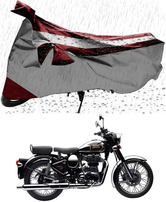 Furious3D Two Wheeler Cover for Royal Enfield(Classic Chrome, Maroon, Silver)