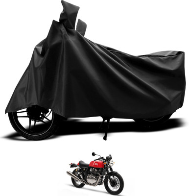 GOSHIV-car and bike accessories Waterproof Two Wheeler Cover for Royal Enfield(Continental GT, Black)
