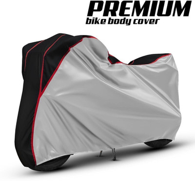 Shiv Kanha Waterproof Two Wheeler Cover for Hero(HF Deluxe, Silver, Black)