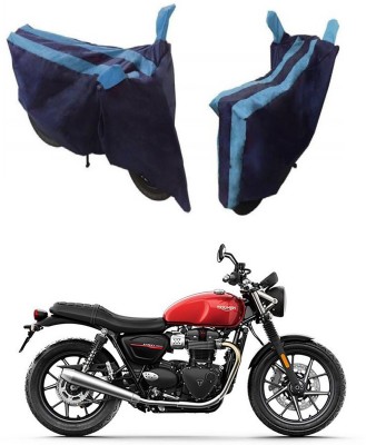 AUTOGARH Two Wheeler Cover for Triumph(Street Twin, Blue)