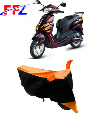 FFZ Waterproof Two Wheeler Cover for Hero Electric(Electric Optima Plus, Black, Orange)