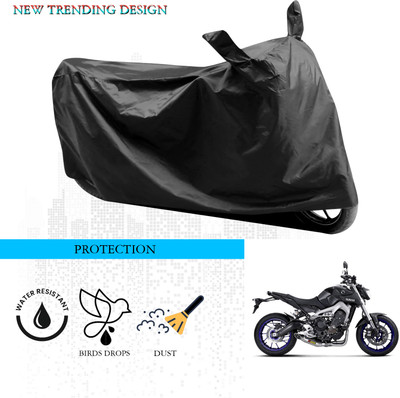 ANTHUB Waterproof Two Wheeler Cover for Yamaha(MT-09, Black)