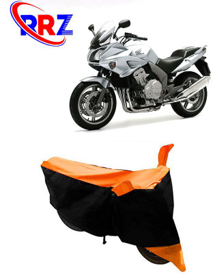 RRZ Waterproof Two Wheeler Cover for Honda(CBF 1000, Black, Orange)