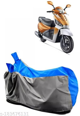 Sunguard Waterproof Two Wheeler Cover for Mahindra(Gusto 125, Grey, Blue)