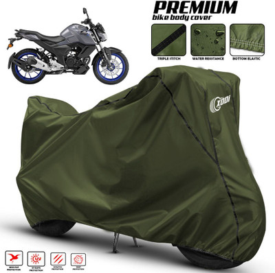 xodi Waterproof Two Wheeler Cover for Yamaha(FZ-S Fi Version 3.0 BS6, Green, Black)