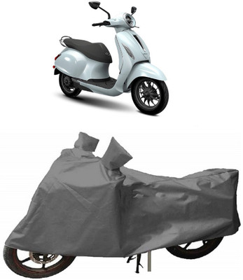 GANPRA Two Wheeler Cover for Bajaj(Chetak, Grey)