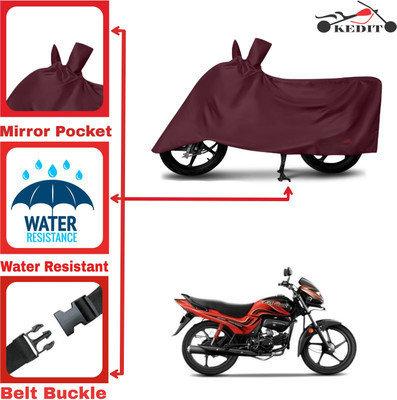 KEDIT Two Wheeler Cover for Hero(Passion Plus, Maroon)