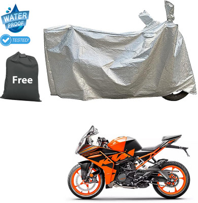 PAGORA Waterproof Two Wheeler Cover for KTM(RC 200 BS6, Silver)