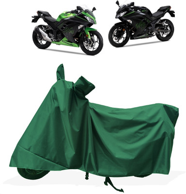 Tricway Two Wheeler Cover for Kawasaki(Ninja 300 BS6, Green)