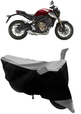 ABORDABLE Two Wheeler Cover for Honda(CB300R, Black, Grey)