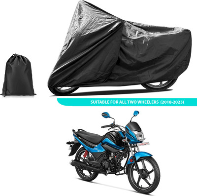 PAGORA Two Wheeler Cover for Hero(Splendor I Smart, Black)