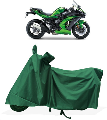 Tricway Two Wheeler Cover for Kawasaki(Ninja H2 SX, Green)