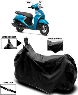 MMSSTAR Waterproof Two Wheeler Cover for Yamaha(Fascino, Black)