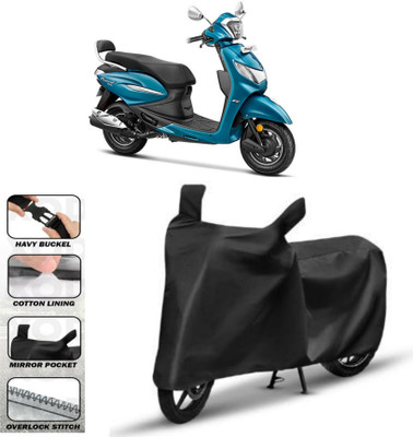 WMIZEXA Waterproof Two Wheeler Cover for Hero(MotoCorp Pleasure Plus, Black)