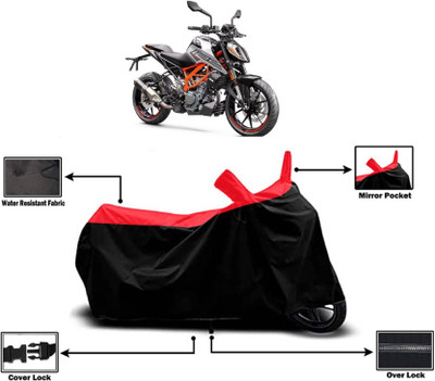 KEDIT Two Wheeler Cover for KTM(125 Duke, Red)