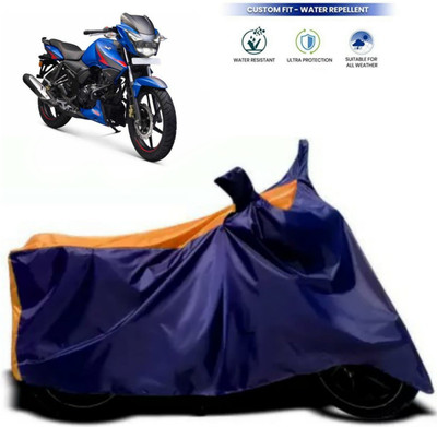 ma collections Waterproof Two Wheeler Cover for TVS(Apache RTR 180, Blue)