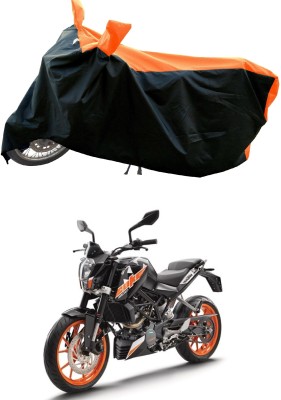 DeepShakshi AUTOMOTIVE Waterproof Two Wheeler Cover for KTM(Duke 200, Orange)