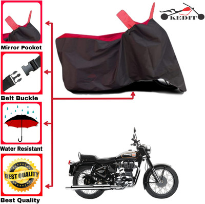 AASHTIK MART Two Wheeler Cover for Royal Enfield(Classic 350 Signals, Red, Black)