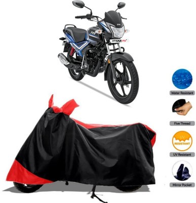 Mdstar Waterproof Two Wheeler Cover for TVS(Star City Plus, Red)