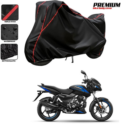DeepShakshi AUTOMOTIVE Two Wheeler Cover for Bajaj(Pulsar 125, Black, Red)