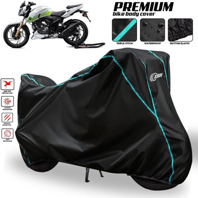AUTOCAD Waterproof Two Wheeler Cover for TVS(Apache RTR 200, Black, Blue)