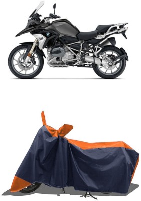 SUGASHRI Waterproof Two Wheeler Cover for BMW(1200 GS, Orange, Blue)