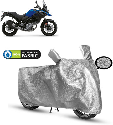 GOSHIV-car and bike accessories Waterproof Two Wheeler Cover for Suzuki(Silver)