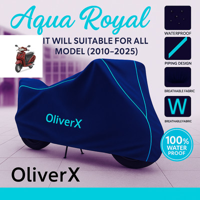 OliverX Waterproof Two Wheeler Cover for Honda(Activa 4G, Blue, Red)