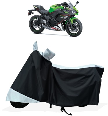 Tricway Two Wheeler Cover for Kawasaki(Ninja 650, White)