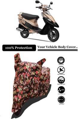 Amexride Two Wheeler Cover for TVS(Pep Plus BS6, Multicolor)