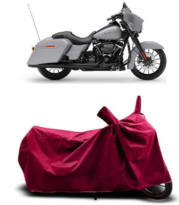 Coxtor Waterproof Two Wheeler Cover for Harley Davidson(Road Glide Special, Maroon)