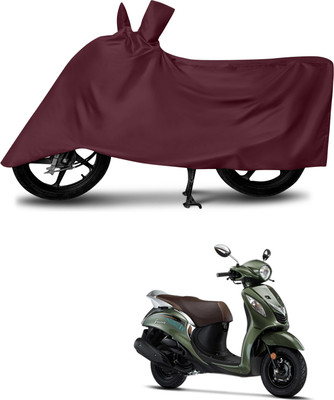 DeepShakshi AUTOMOTIVE Waterproof Two Wheeler Cover for Yamaha(Fascino, Maroon)