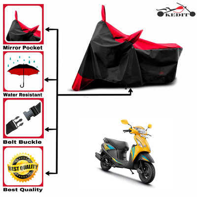 AASHTIK MART Two Wheeler Cover for Hero(Pleasure, Red, Black)