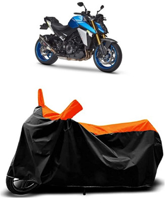 OliverX Waterproof Two Wheeler Cover for Suzuki(GSX S1000, Orange)
