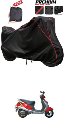 DeepShakshi AUTOMOTIVE Two Wheeler Cover for Kinetic(Nova EX, Black)