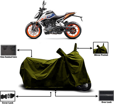 Amexride Two Wheeler Cover for KTM(125 Duke, Green)