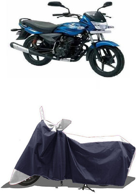 SUGASHRI Waterproof Two Wheeler Cover for Bajaj(Platina 125, White, Blue)