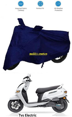 maddy's creation Waterproof Two Wheeler Cover for TVS(BS6, Blue)