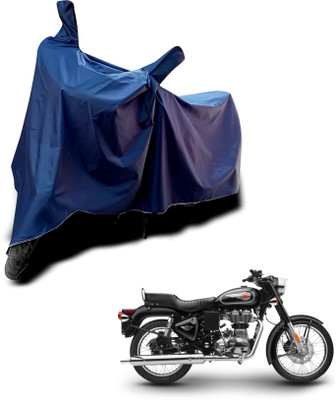 KEDIT Two Wheeler Cover for Royal Enfield(Classic Chrome, Blue)