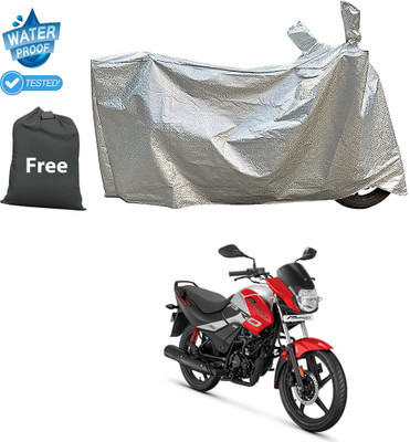 CODOKI Waterproof Two Wheeler Cover for Hero(Passion Pro i3S, Silver)
