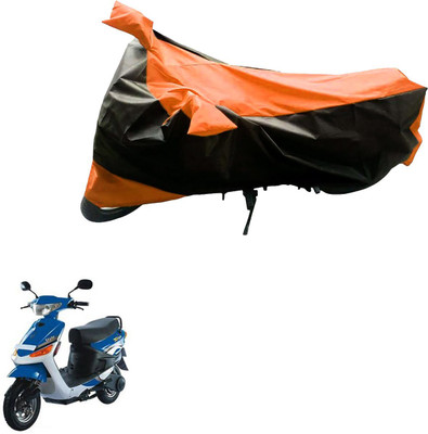 Mdstar Waterproof Two Wheeler Cover for Indus(Yo Style, Black, Orange)